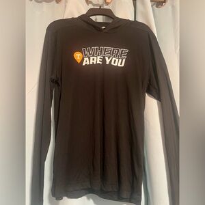 Black Long Sleeve 'Where Are You' Shirt